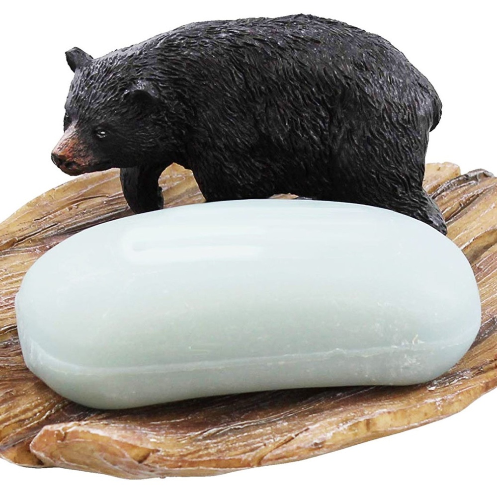 Black Bear Soap, Change, Coins, or Jewelry Dish - Rustic Decor